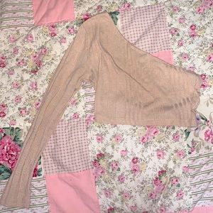 nude crop top